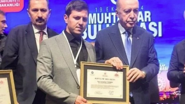 Cumhurbaşkan Erdoğan’dan Muhtar Turaman’a Sertifika